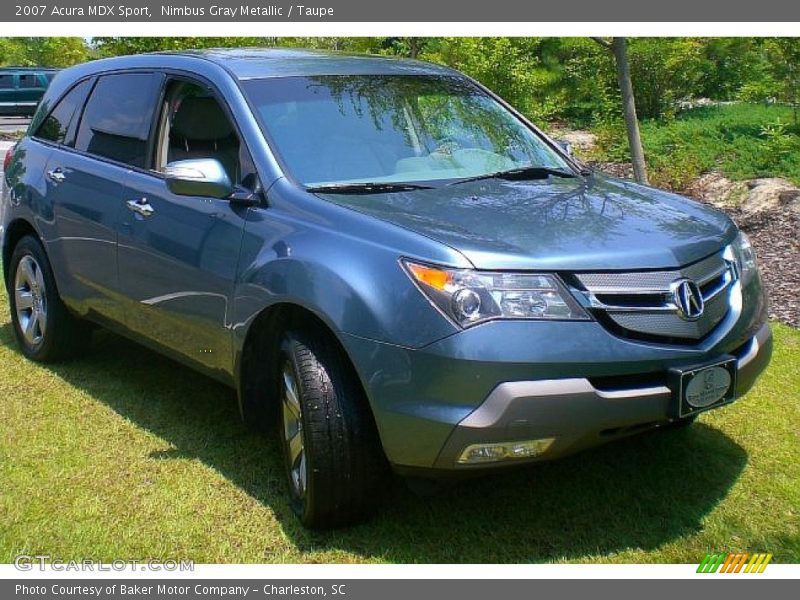 Nimbus Gray Metallic / Taupe 2007 Acura MDX Sport