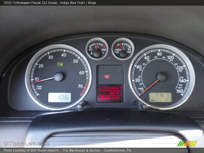 Indigo Blue Pearl / Beige 2002 Volkswagen Passat GLS Sedan