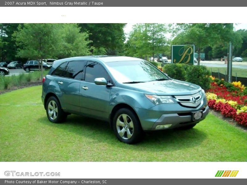 Nimbus Gray Metallic / Taupe 2007 Acura MDX Sport