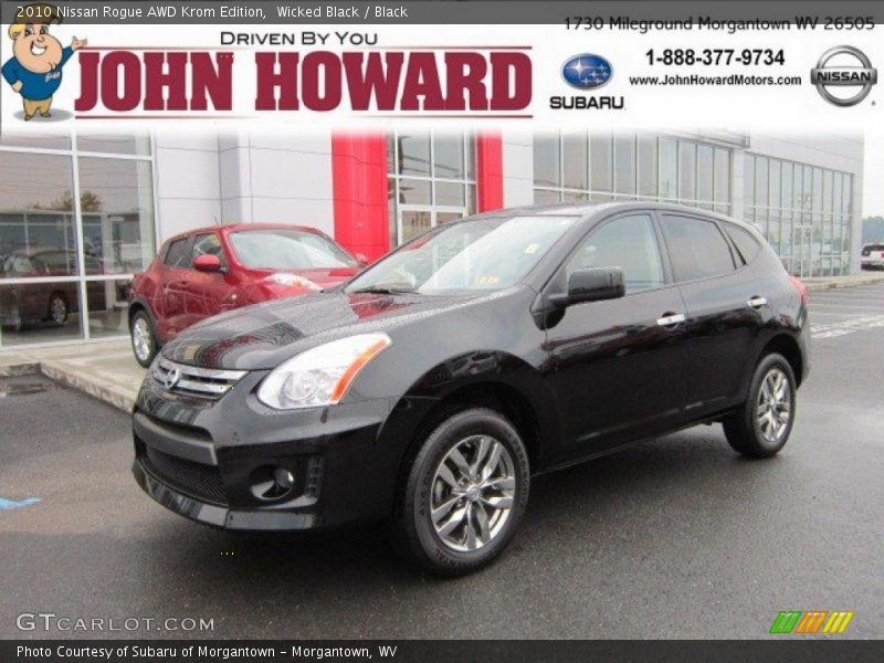 Wicked Black / Black 2010 Nissan Rogue AWD Krom Edition