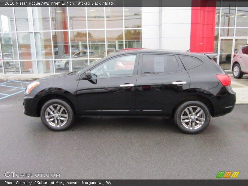 Wicked Black / Black 2010 Nissan Rogue AWD Krom Edition