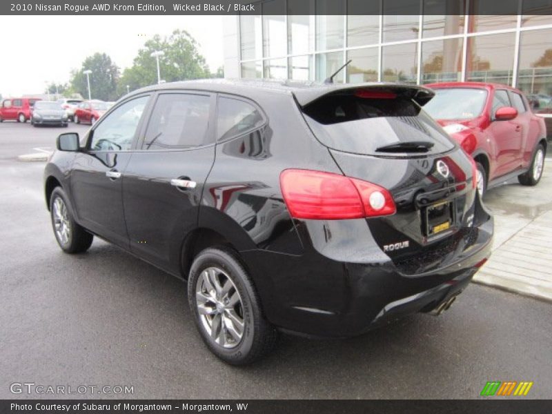 Wicked Black / Black 2010 Nissan Rogue AWD Krom Edition