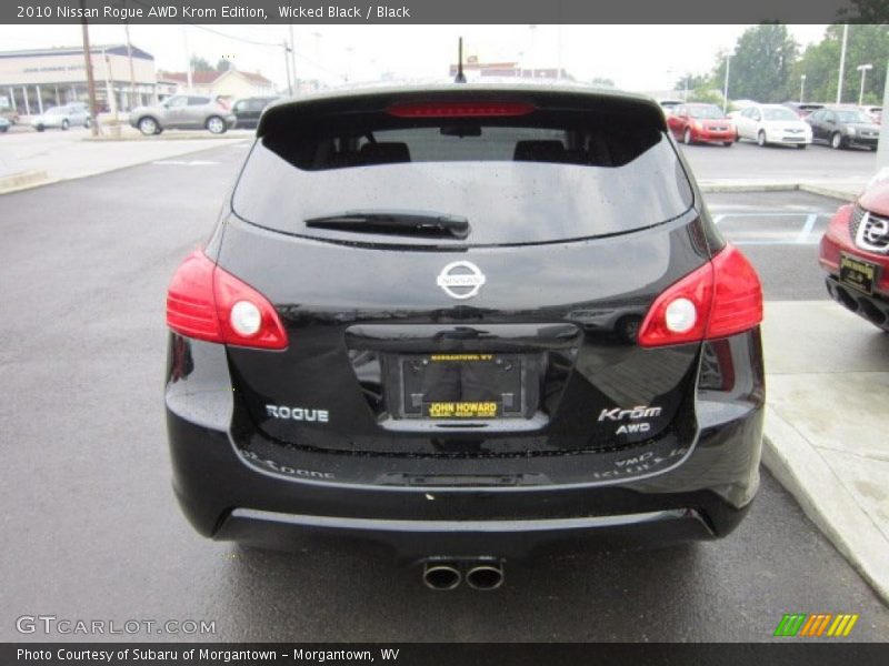 Wicked Black / Black 2010 Nissan Rogue AWD Krom Edition