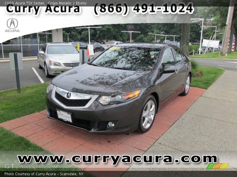 Grigio Metallic / Ebony 2009 Acura TSX Sedan