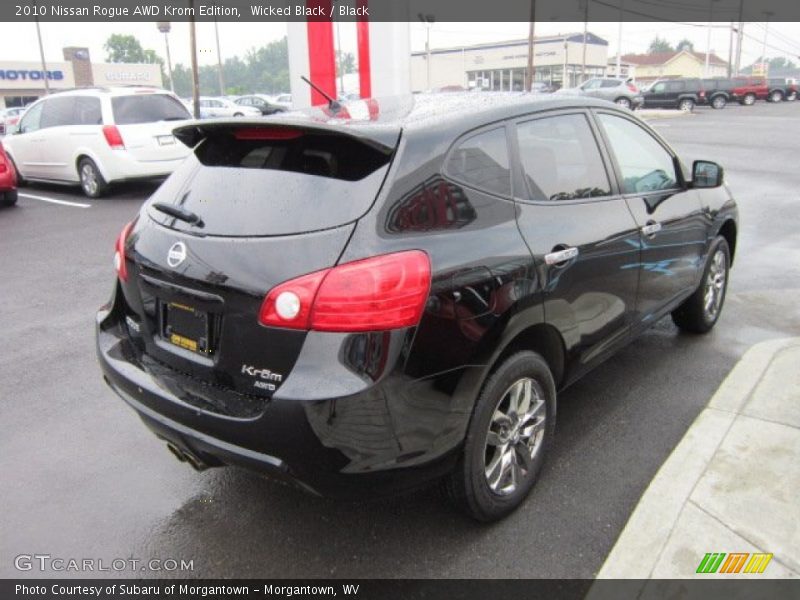 Wicked Black / Black 2010 Nissan Rogue AWD Krom Edition
