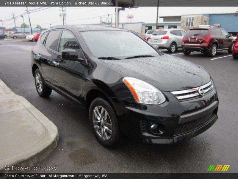Wicked Black / Black 2010 Nissan Rogue AWD Krom Edition
