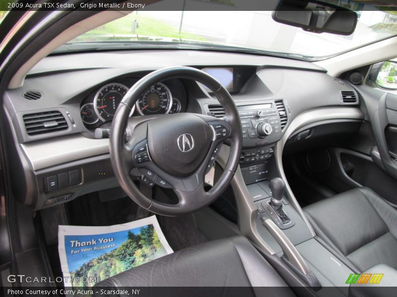 Grigio Metallic / Ebony 2009 Acura TSX Sedan