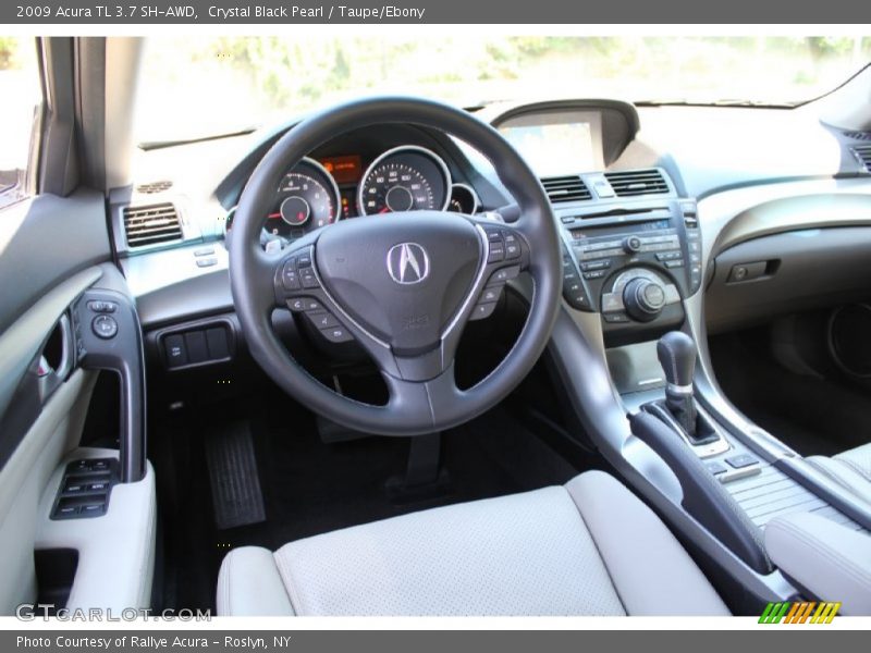 Crystal Black Pearl / Taupe/Ebony 2009 Acura TL 3.7 SH-AWD