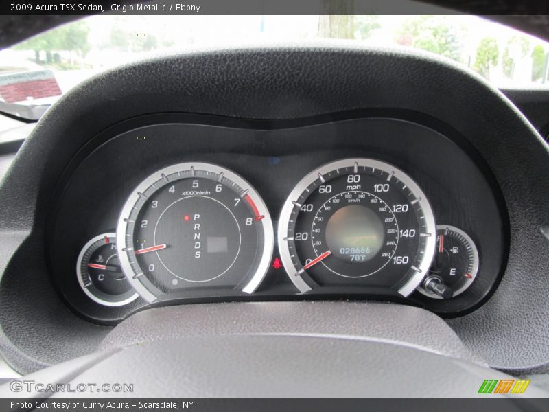 Grigio Metallic / Ebony 2009 Acura TSX Sedan