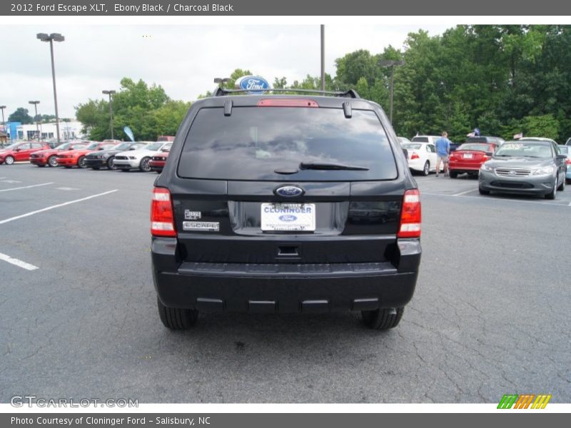 Ebony Black / Charcoal Black 2012 Ford Escape XLT