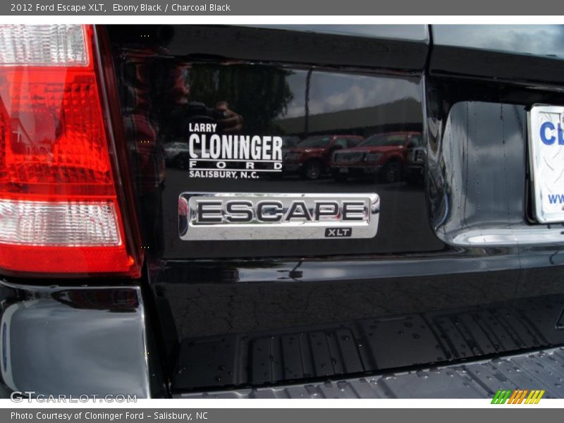 Ebony Black / Charcoal Black 2012 Ford Escape XLT