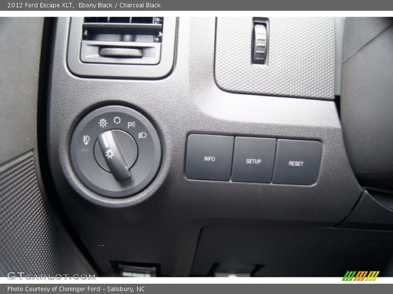 Controls of 2012 Escape XLT