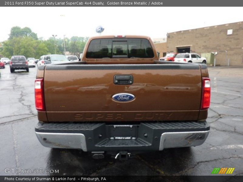 Golden Bronze Metallic / Adobe 2011 Ford F350 Super Duty Lariat SuperCab 4x4 Dually