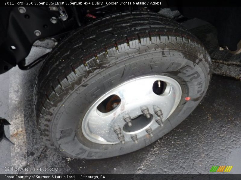 Golden Bronze Metallic / Adobe 2011 Ford F350 Super Duty Lariat SuperCab 4x4 Dually