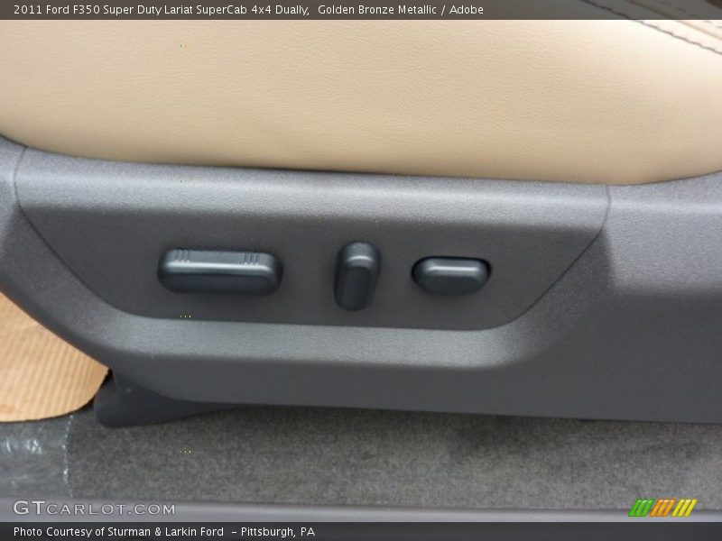 Golden Bronze Metallic / Adobe 2011 Ford F350 Super Duty Lariat SuperCab 4x4 Dually