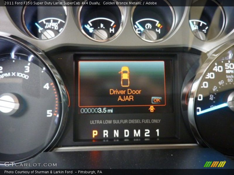 Golden Bronze Metallic / Adobe 2011 Ford F350 Super Duty Lariat SuperCab 4x4 Dually