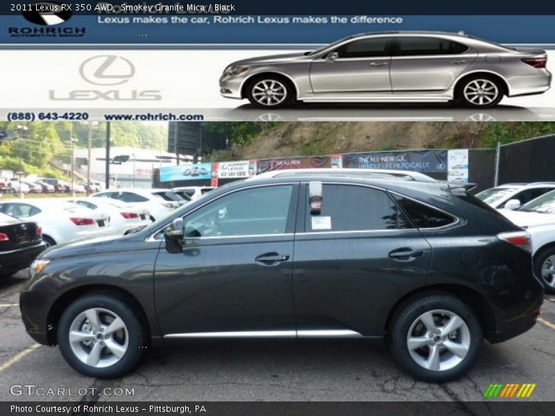 Smokey Granite Mica / Black 2011 Lexus RX 350 AWD