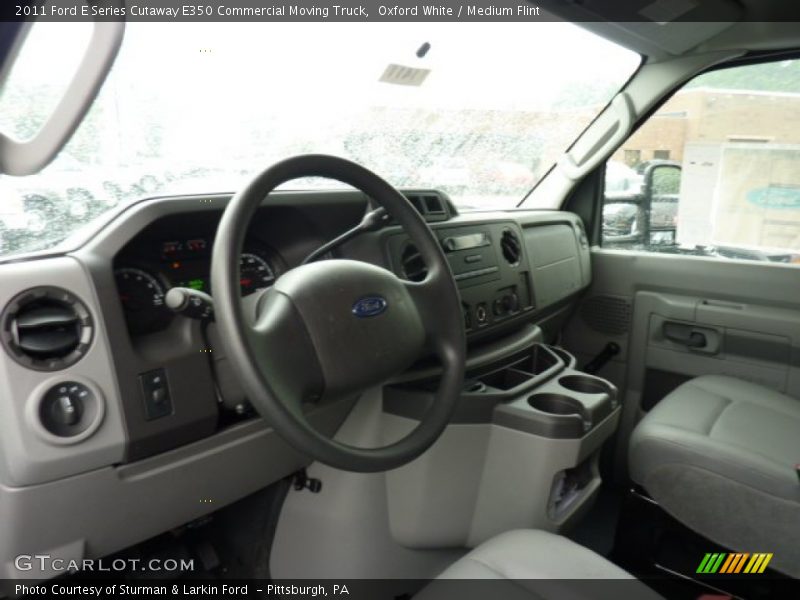 Oxford White / Medium Flint 2011 Ford E Series Cutaway E350 Commercial Moving Truck
