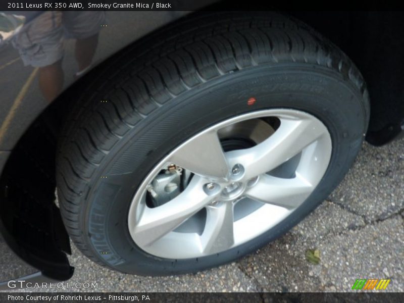 Smokey Granite Mica / Black 2011 Lexus RX 350 AWD