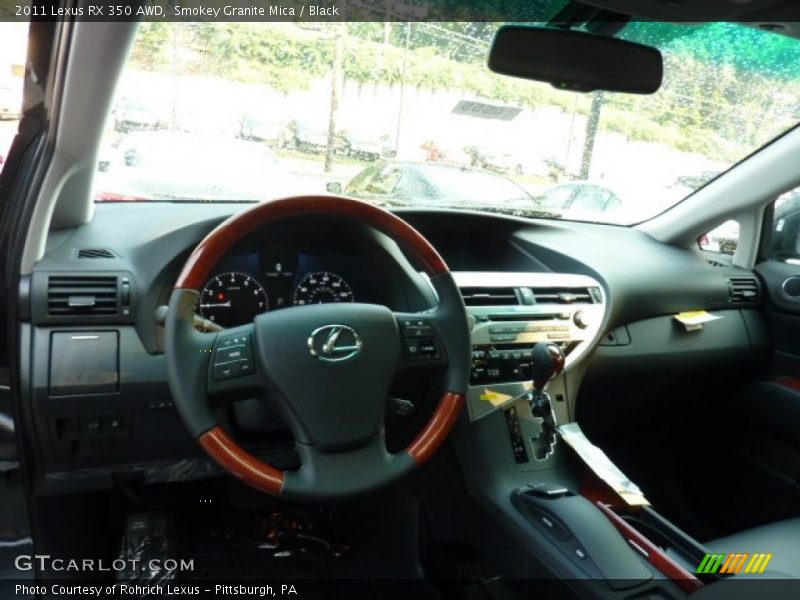 Smokey Granite Mica / Black 2011 Lexus RX 350 AWD