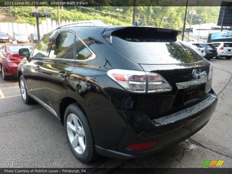 Obsidian Black / Black 2011 Lexus RX 350 AWD