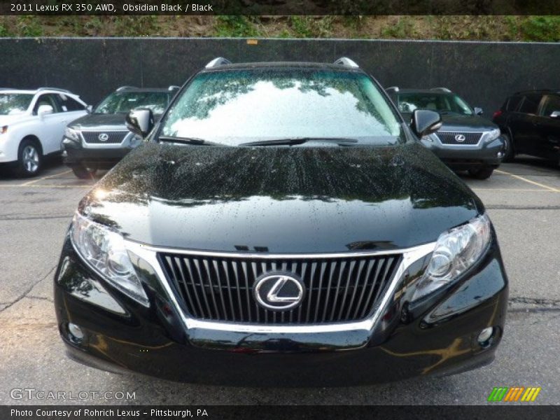 Obsidian Black / Black 2011 Lexus RX 350 AWD