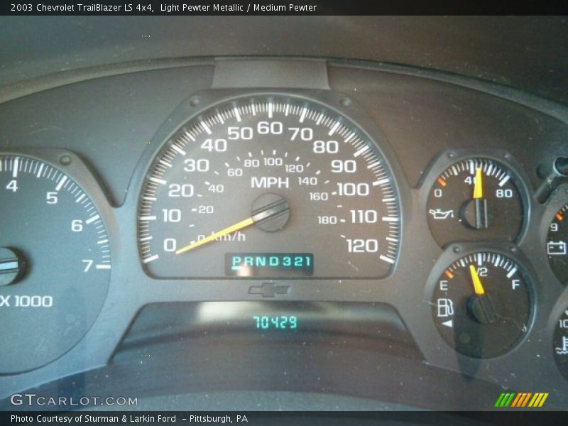 Light Pewter Metallic / Medium Pewter 2003 Chevrolet TrailBlazer LS 4x4