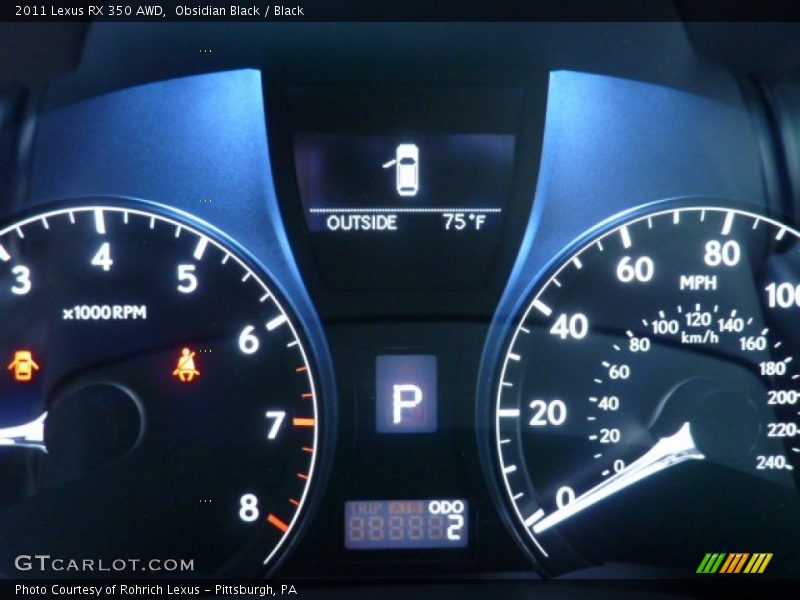 Obsidian Black / Black 2011 Lexus RX 350 AWD