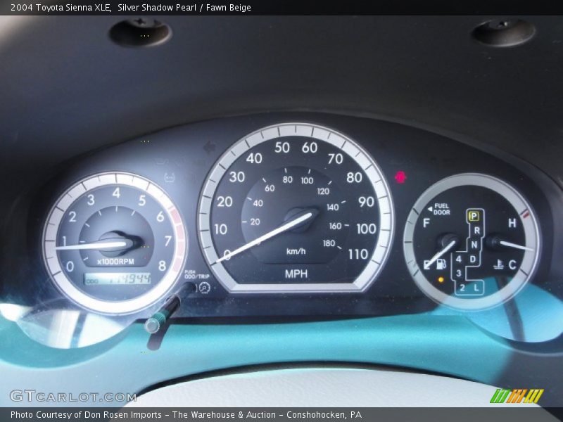 Silver Shadow Pearl / Fawn Beige 2004 Toyota Sienna XLE