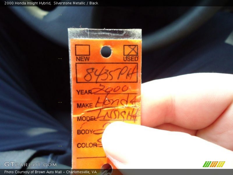 Silverstone Metallic / Black 2000 Honda Insight Hybrid
