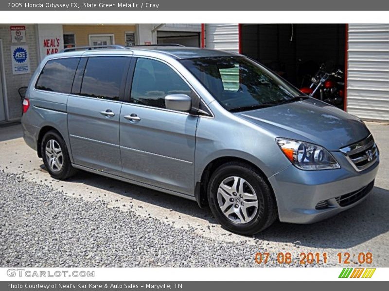 Slate Green Metallic / Gray 2005 Honda Odyssey EX