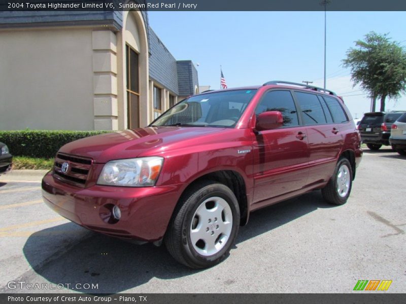 Sundown Red Pearl / Ivory 2004 Toyota Highlander Limited V6