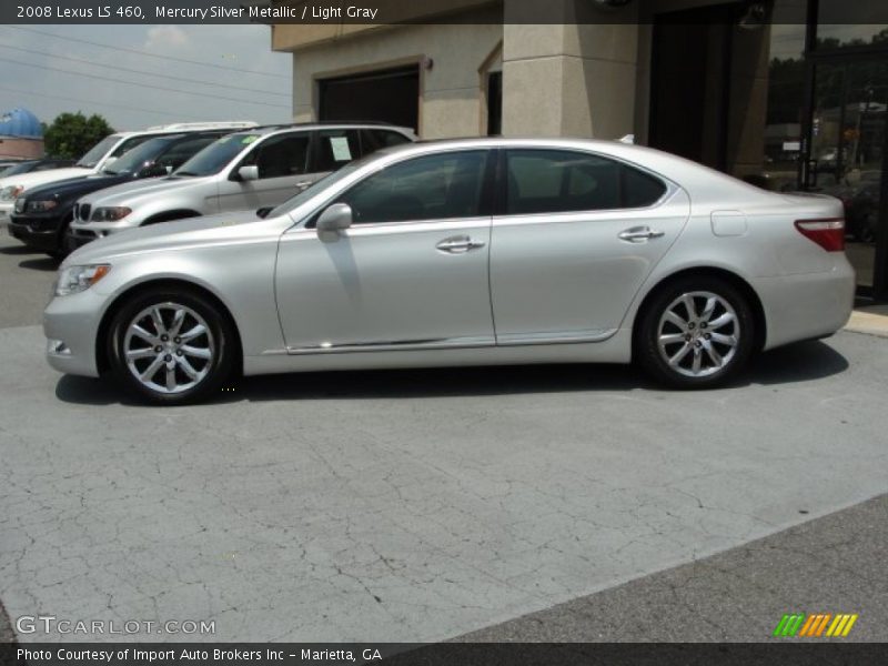 Mercury Silver Metallic / Light Gray 2008 Lexus LS 460