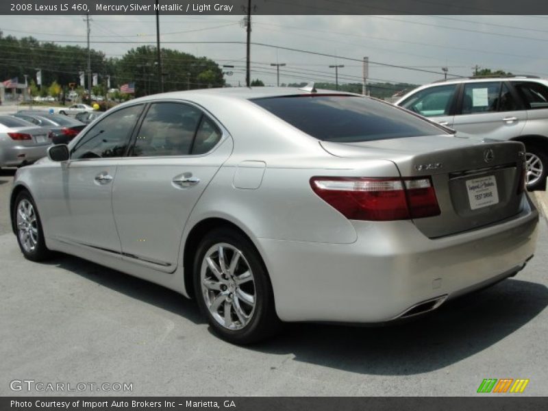 Mercury Silver Metallic / Light Gray 2008 Lexus LS 460