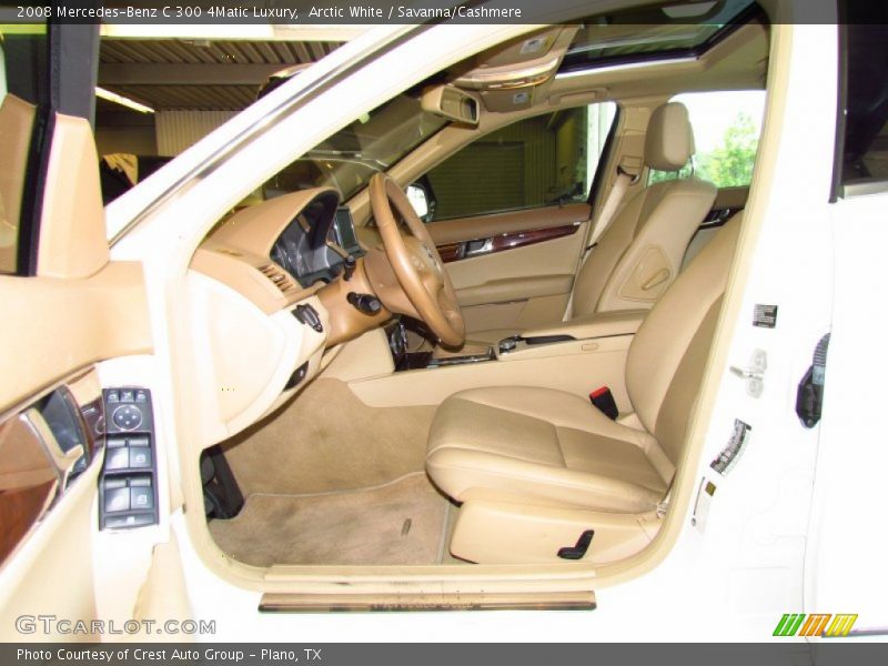 Arctic White / Savanna/Cashmere 2008 Mercedes-Benz C 300 4Matic Luxury