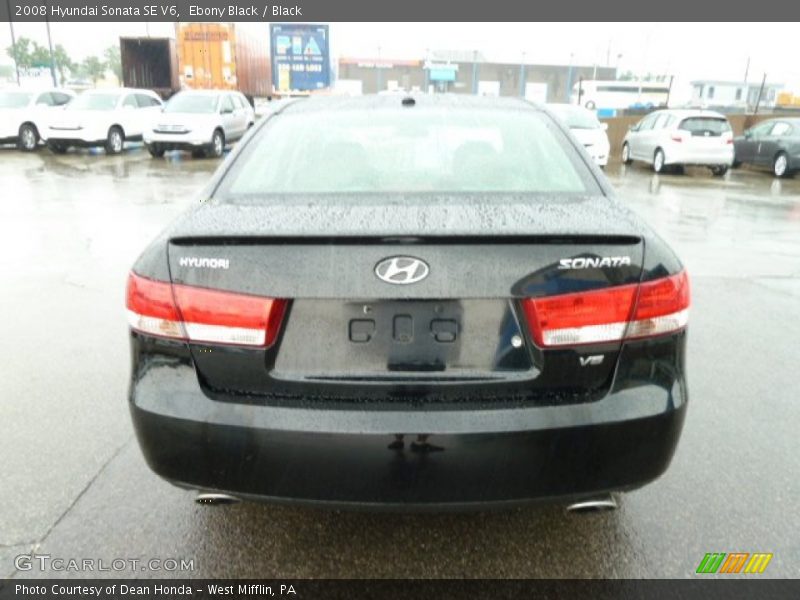 Ebony Black / Black 2008 Hyundai Sonata SE V6