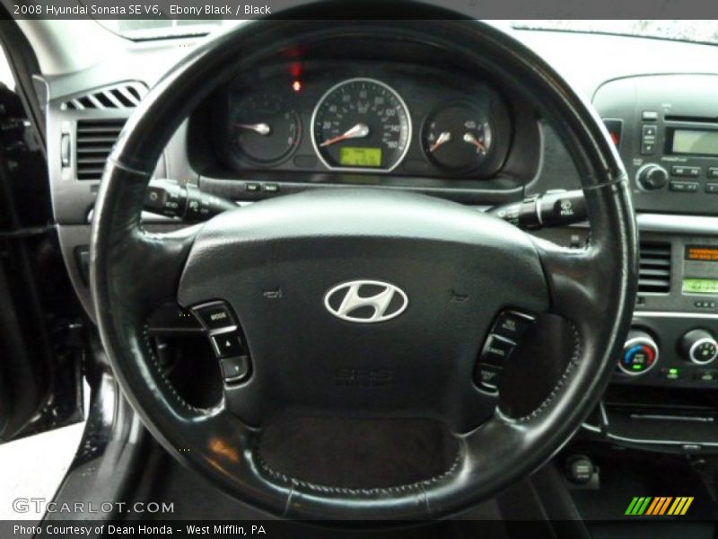 Ebony Black / Black 2008 Hyundai Sonata SE V6