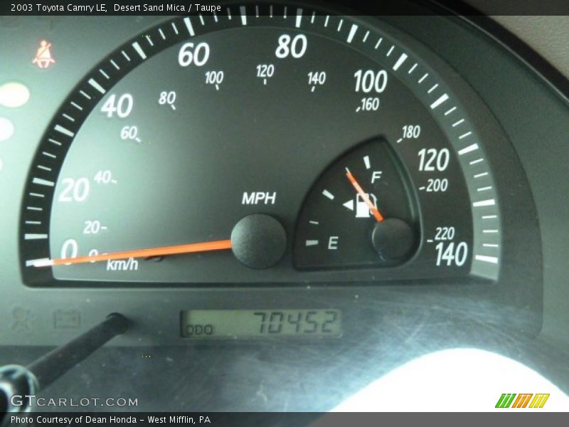 Desert Sand Mica / Taupe 2003 Toyota Camry LE