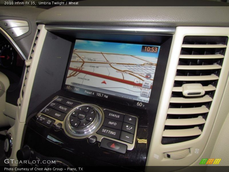 Navigation of 2010 FX 35