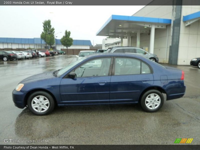 Royal Blue / Gray 2003 Honda Civic LX Sedan