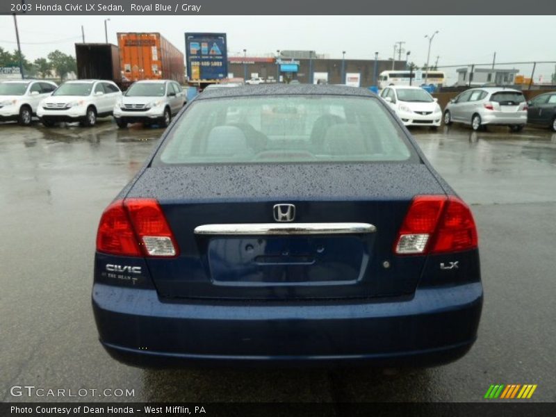 Royal Blue / Gray 2003 Honda Civic LX Sedan