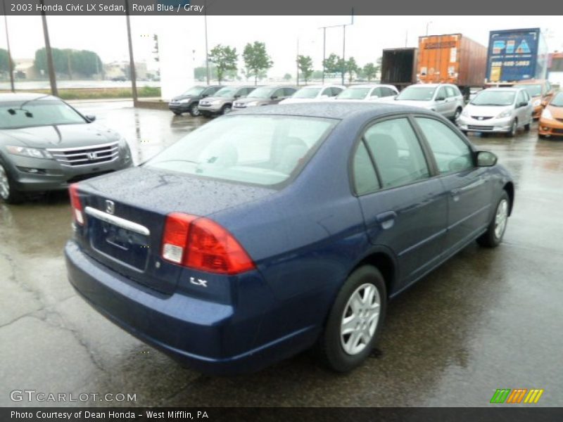 Royal Blue / Gray 2003 Honda Civic LX Sedan