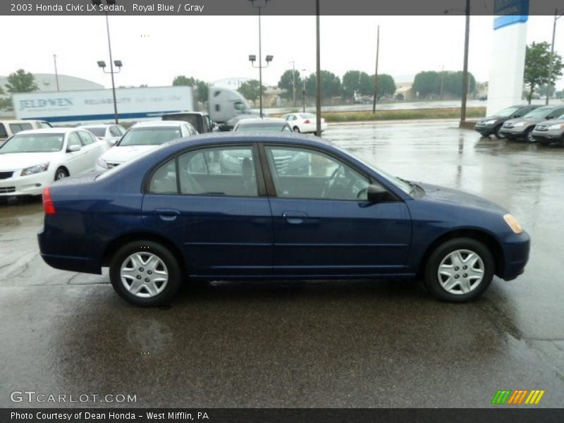 Royal Blue / Gray 2003 Honda Civic LX Sedan