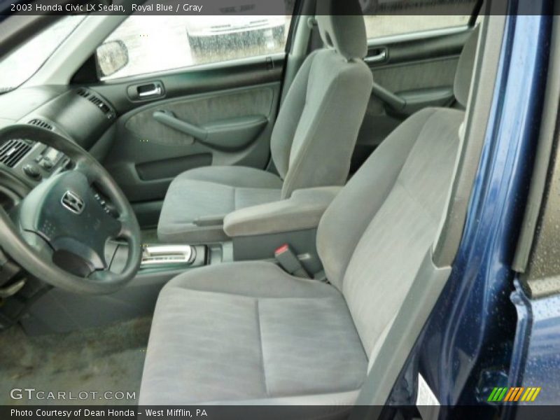 Royal Blue / Gray 2003 Honda Civic LX Sedan