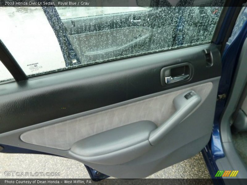 Royal Blue / Gray 2003 Honda Civic LX Sedan