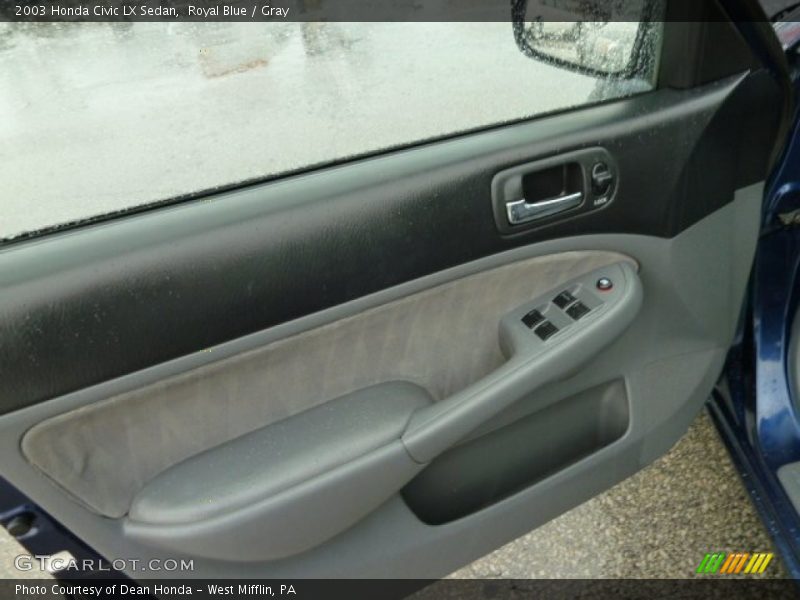Royal Blue / Gray 2003 Honda Civic LX Sedan