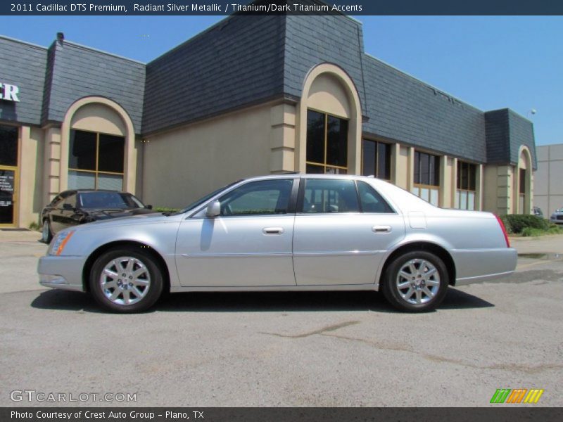 Radiant Silver Metallic / Titanium/Dark Titanium Accents 2011 Cadillac DTS Premium