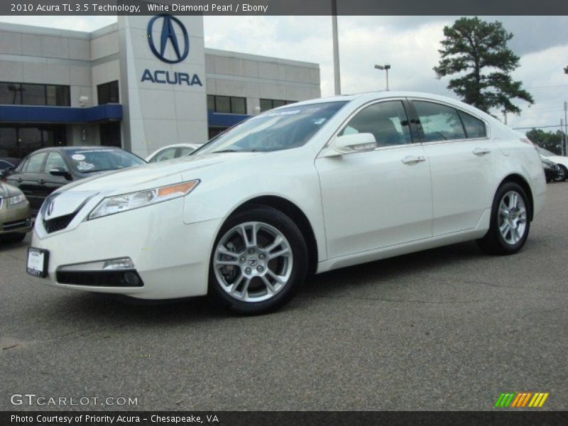 White Diamond Pearl / Ebony 2010 Acura TL 3.5 Technology
