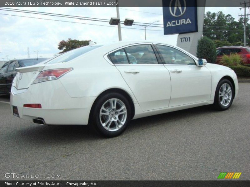 White Diamond Pearl / Ebony 2010 Acura TL 3.5 Technology