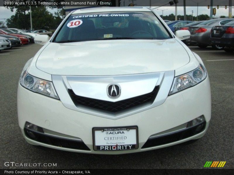 White Diamond Pearl / Ebony 2010 Acura TL 3.5 Technology